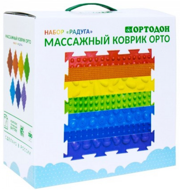 Радуга 7 пазлов набор №4 развивающий детский массажный ортопедический модульный коврик орто пазл