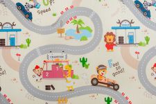 Двухсторонний коврик Pure Soft 190x130x1.2см (Дороги/Киты)