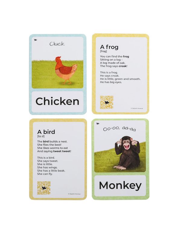 Animals Развивающие карточки на английском языке для детей с озвучкой носителем языка