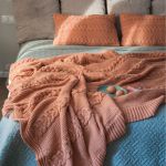 Плед LILIAN с косами терракот