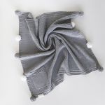 Плед POMPON APERO серый 90х90 см AP512 2000275890144