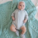 Комплект Fluffy серый: боди и шапочка