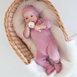 Комплект Honey пудровый: боди и шапочка