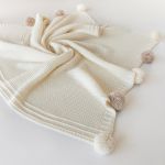 Плед POMPON APERO молочный 90х90 см AP512 2000236110687