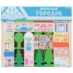 Веселый городок конструктор деревянный развивающий 56 деталей