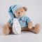 Мишка голубой с белым и розовым шумом умная игрушка для сна