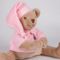 Мишка розовый с белым и розовым шумом умная игрушка для сна