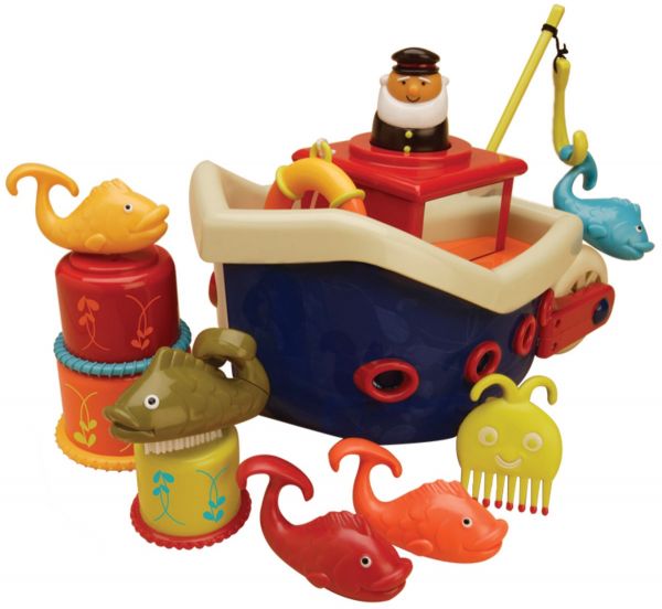 Набор игрушек для ванной Fish & Squish Кораблик B.Toys (Battat)