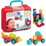 Конструктор игольчатый 85 деталей в чемоданчике Bristle Blocks