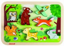 Пазл Лесные животные объемный 7 элементов