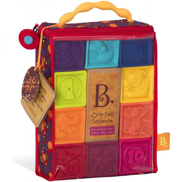 Мягкие кубики B.Toys (Battat) One Two Squeeze
