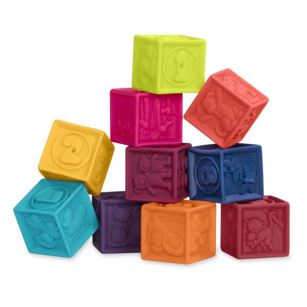 Мягкие кубики B.Toys (Battat) One Two Squeeze
