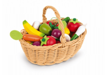 Набор овощей и фруктов в корзинке: 24 предмета