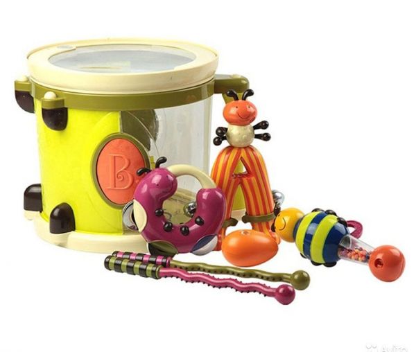 Набор музыкальных инструментов с барабаном и погремушками ПАРАМ-ПАМ-ПАМ B.Toys