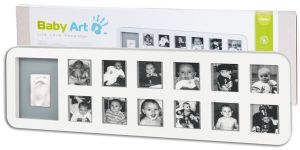 Рамочка на 12 фотографий Первый год белый