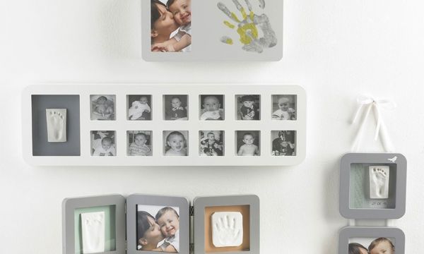 Рамочка на 12 фотографий Первый год белый