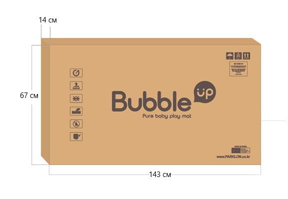 Двухсторонний коврик Bubble play 235x140x4 см (Кактусы/Клетка)