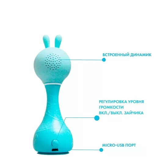 Синий Зайка alilo R1 Музыкальная игрушка
