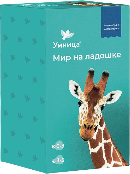Жираф Мир на ладошке Энциклопедия для малышей в фотографиях, развивающие карточки